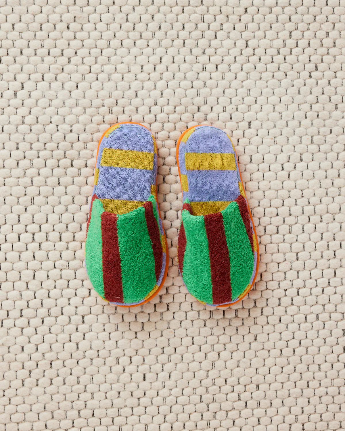 Terry Stripe Slippers