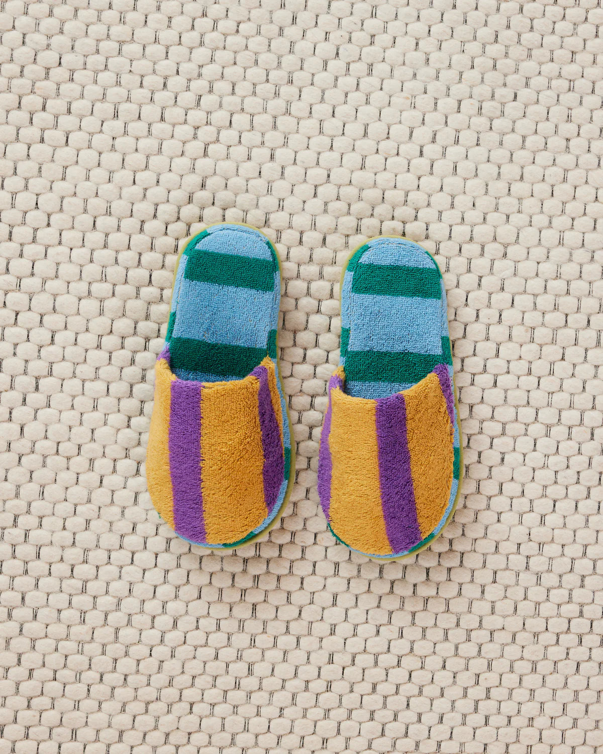 Terry Stripe Slippers